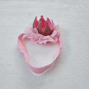Pink Crown Baby Headband